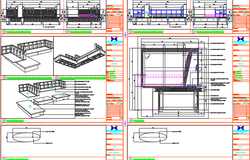 Modular Sofa AutoCAD Detail Drawing with Sections